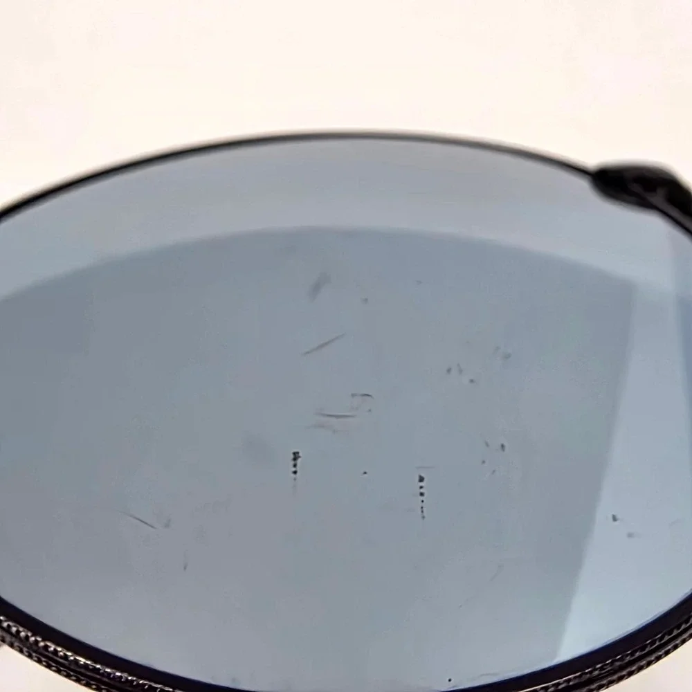 Ray-Ban RB3447 Round Metal Sunglasses 53mm Black Silver Mirror Lens Retro Indie